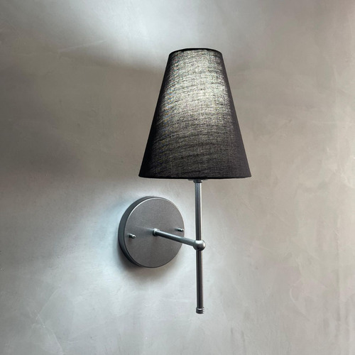 Arandela De Parede Classica Com Cúpula + Lampada Branco Frio Estrutura Chumbo Cup Preto