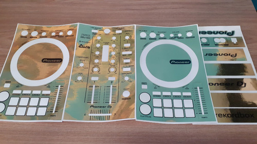 Kit Adesivo Skin Gold Controladora Pioneer Ddj-flx6 Dourado
