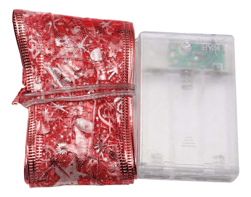 3 Luces De Cinta Navideñas, Luces Para 2m 20 Rojo Claro