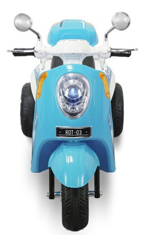 Mini Moto Electrica Bateria 6v Retro Azul Vespa Niñas Xt P