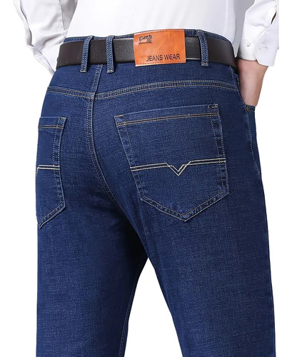 Pantalones Vaqueros Clásicos Para Hombre De Pierna Recta