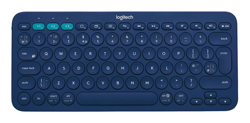 Teclado bluetooth Logitech K380 QWERTY inglês UK cor azul