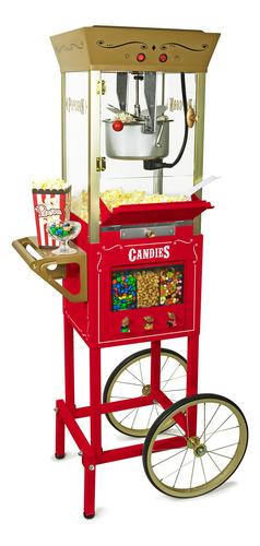 Carrito Profesional Para Palomitas Clásico 8 Onzas Rojo