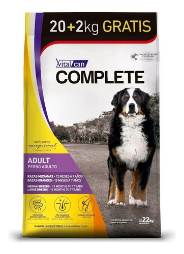 Vital Can Complete Adulto Carne Med/gde X 20kg+2kg De