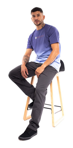 Imagen 6 de 7 de Polera Manga Corta Hombre Hang Loose Gradiente Morado