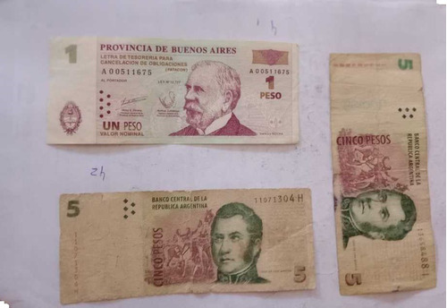 Lote 12 Billetes De 2 Y 5 Y 10 Pesos Argentina 
