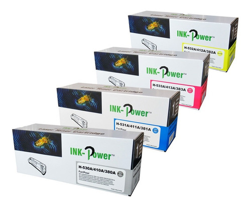 Pack 4 Toner 304a Ink-power Cc530a 531 532 533 