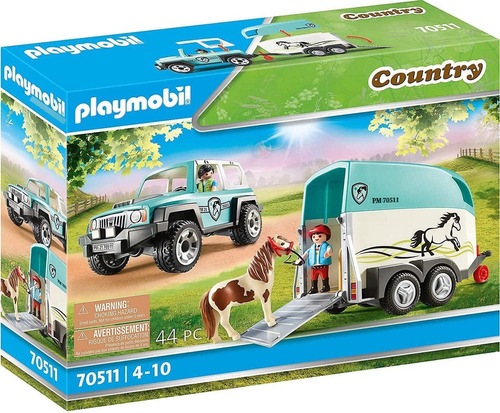 Playmobil Coche Con Remolque Para Pony Accesorios 70511