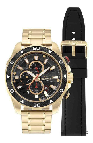Relógio Masculino Technos Ts Carbon Dourado Js15ft/t1p