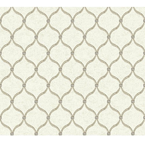 Papel Pintado Desmontable Global Chic Dot Trellis, Beige,