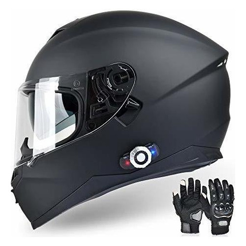 Casco De Motocicleta Bluetooth Integrado  Sistema De Co...