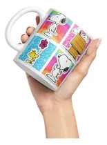 Comprar Taza Ceramica Snoopy Cuadros #34 Blanco Snoopy