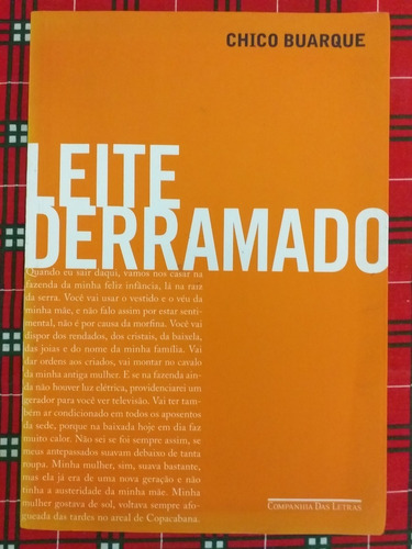 Livro Leite Derramado - Chico Buarque