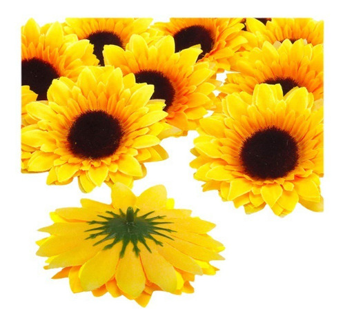 9cm Flores De Artificiales Decoración Con Girasoles 30pz