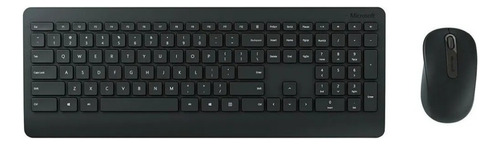 Kit de teclado y mouse inalámbrico Microsoft Wireless Desktop 900 Español Latinoamérica de color negro