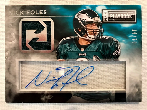 Autografo Y Jersey Card De Nick Foles Panini Playbook 2014