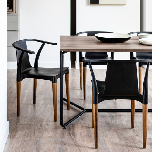 Imagen 2 de 3 de Pack X2 Silla De Comedor Diseño Palta Wood 3años De Garantía