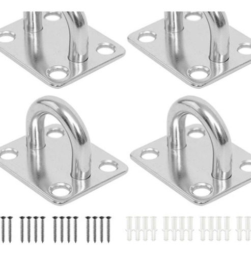 Gancho De Montaje De Acero Inoxidable De 4 Piezas Placas M8