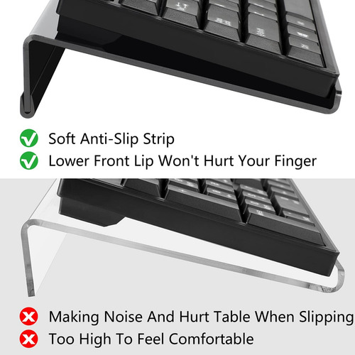 Soporte Acrílico Para Teclado De Computadora Para Escritorio