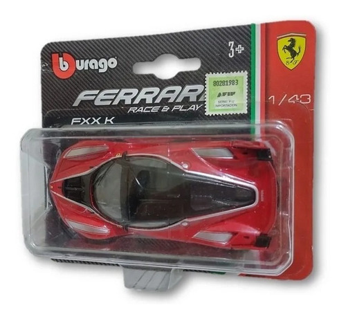 Imagen 1 de 6 de Auto Ferrari Fxxk 1/43 Burago Metal