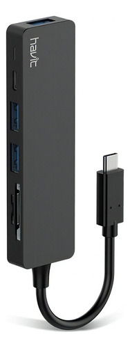 Hub 6 En 1 Havit Tipo C 3 Puertos Usb 3.1 Sd Tf 5 Gbps @pd