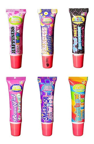 Brillo Labial Lip Gloss Set X 6 Unidades Niñas Maquillaje 