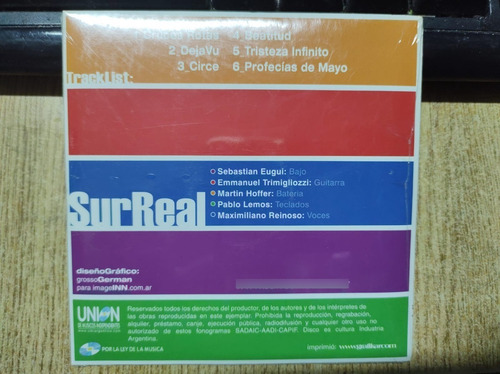 Imagen 2 de 2 de Sur Real Sur Real Cd Lacuevamusical (rock Argentino)