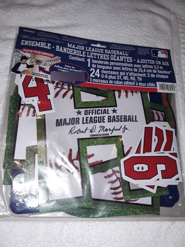Guirnaldas O Bambalinas De Feliz Cumpleaños Motivo Beisbol