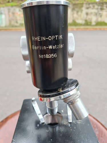 Microscopio Antiguo Rhein Optik  Berlin Wetzlar Años 50s