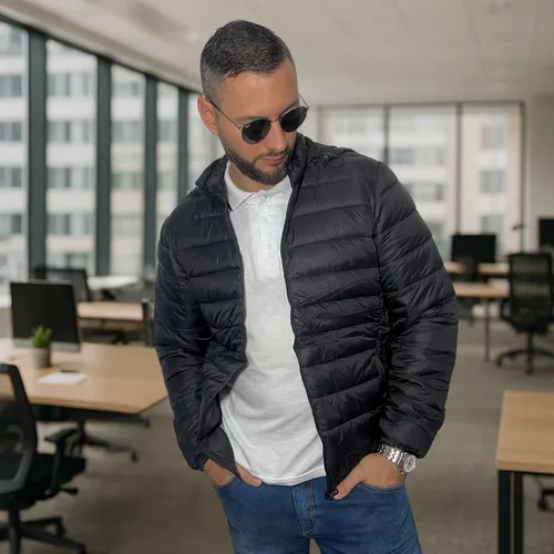 Campera Inflable Hombre Abrigada Con Capucha Desmontable
