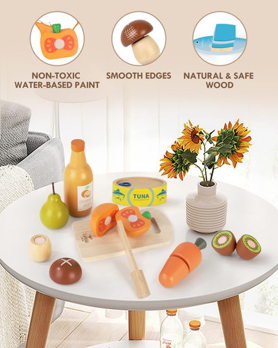 Play De Madera Juegos De Comida Para Cocina Para Niños, Jugu