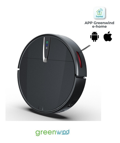 Aspiradora Robot Con Giroscopio Y Mopa Greenwind Rb07-gr Color Negro