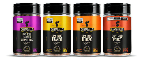 Kit Dry Rub Netão Carne Frango Burguer Porco Canta Galo