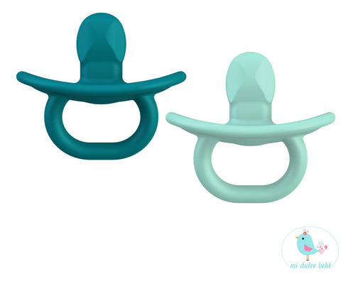 Pack 2 Chupetes Ortodoncico Etapa 2 De Silicona Boon B11272 Color Teal Período De Edad 0-6 Meses