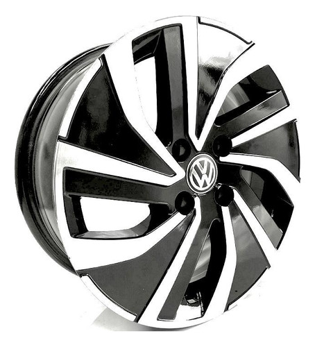 Rodas Volkswagen Gol Voyage Aro15 4x100 (jogo) S44+bicos Cor Preto Com Diamantado