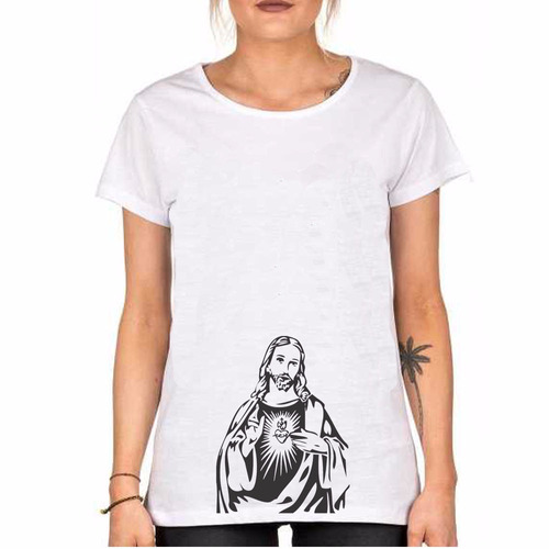 Remera De Mujer Sagrado Corazon De Jesus Nuestro Señor Crist