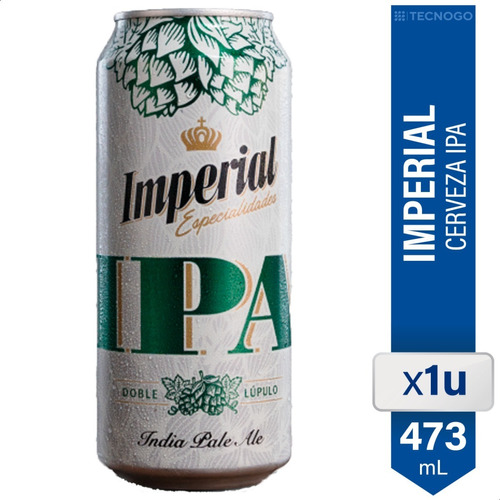 Cerveza Imperial Ipa Doble Lupulo India Pale Ale Lata 473ml