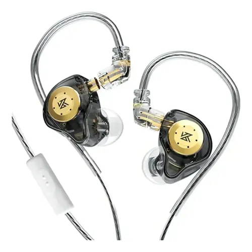 Fone In-Ear KZ EDX Pro Retorno de Palco com Microfone Preto
