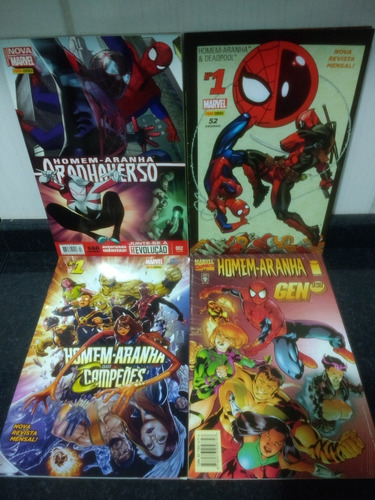 Lote 4 Hq Homem Aranha C/ Aranhaverso Deadpool Campeões Rjhm