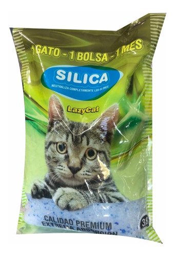 Piedra Silica Para Gato Lazy Cat 3,8 L  Premium X 1 U 1,5 Kg