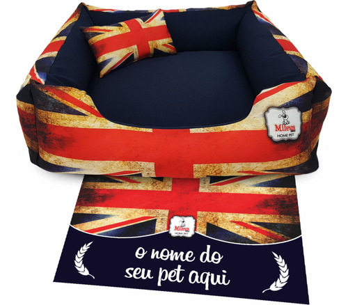 Cama P/ Cachorro Gato Tam 70x70 + Jogo Americano Pet 33x50