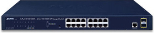 Switch Administrable Capa 2 De 16 Puertos 10/100/1000t Con 2