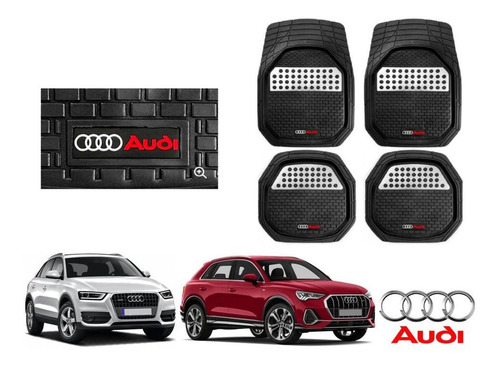 Tapetes 4 Piezas Charola 3d Logo Audi Q3 2013 A 2017