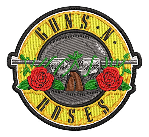 Parche Bordado Guns N Roses B. 1o.8x10cm. Rock Banda Calidad