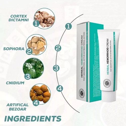 Crema De Hemorroides A Base De Hierbas For Hombres Y Mujere
