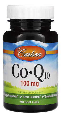 Carlson Labs, Coq10, 100 mg, 90 cápsulas gelatinosas sem sabor