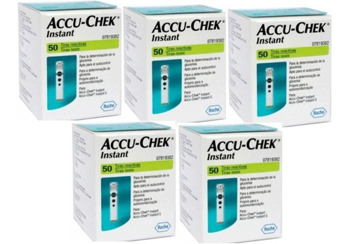 250 Tiras Cintas Glicemia Accu-chek® Instant