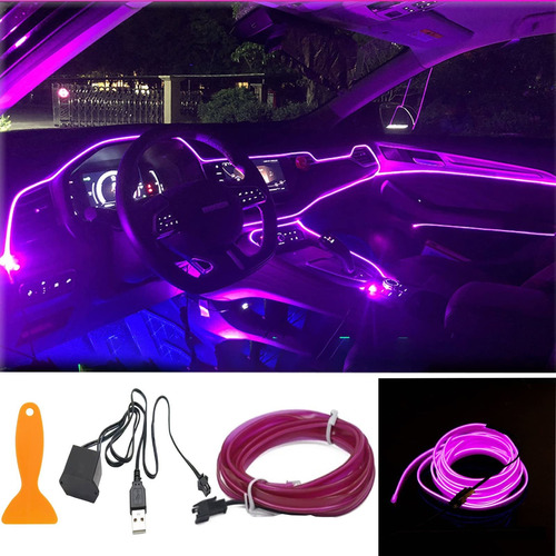 Jaizaiwj Luz Vehiculo Morada 16.4 Ft 16 Pie Led Para