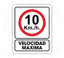 Comprar Señalamiento 10km\u002Fhr Velocidad Máxima 35x50 Seguridad
