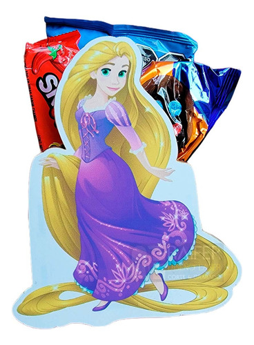 Dulcero O Centro De Mesa Rapunzel 12 Piezas